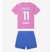 Camiseta AC Milan Christian Pulisic #11 Tercera Equipación Replica 2023-24 para niños mangas cortas (+ Pantalones cortos)
